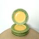 Barbotine frieze dessert plates