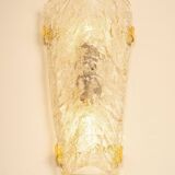 Set of 3 large angular wall sconces in Murano glass by Hillebrand, Germany, 1960s.