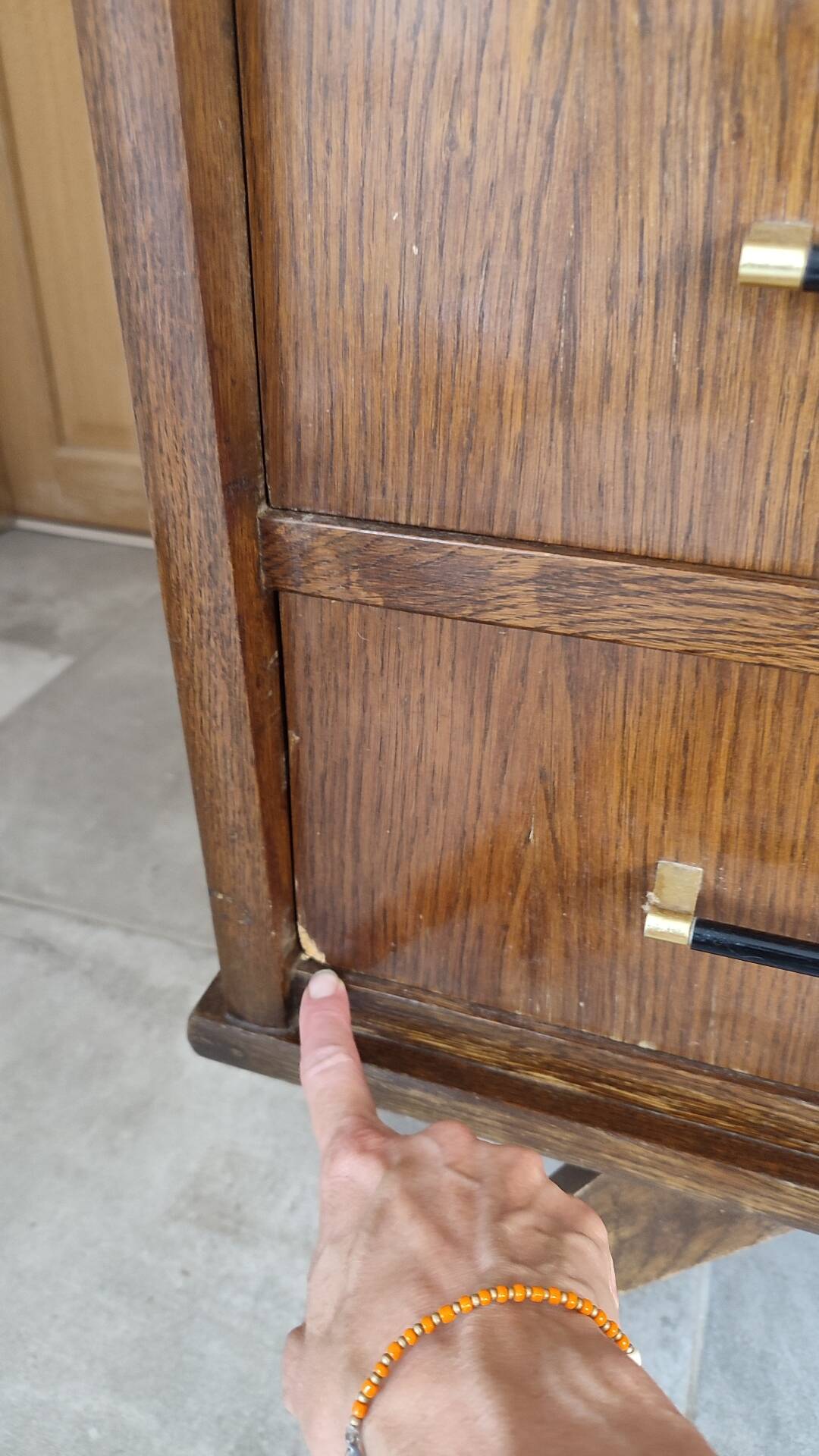 1960s compass leg chest of drawers