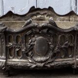 Art nouveau planter in silver metal
