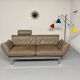 De Sede ds 140 grey 2/3 seater sofa, vintage leather, 80s design