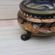 Vintage brass bonbonnière – copper and gold floral patterns