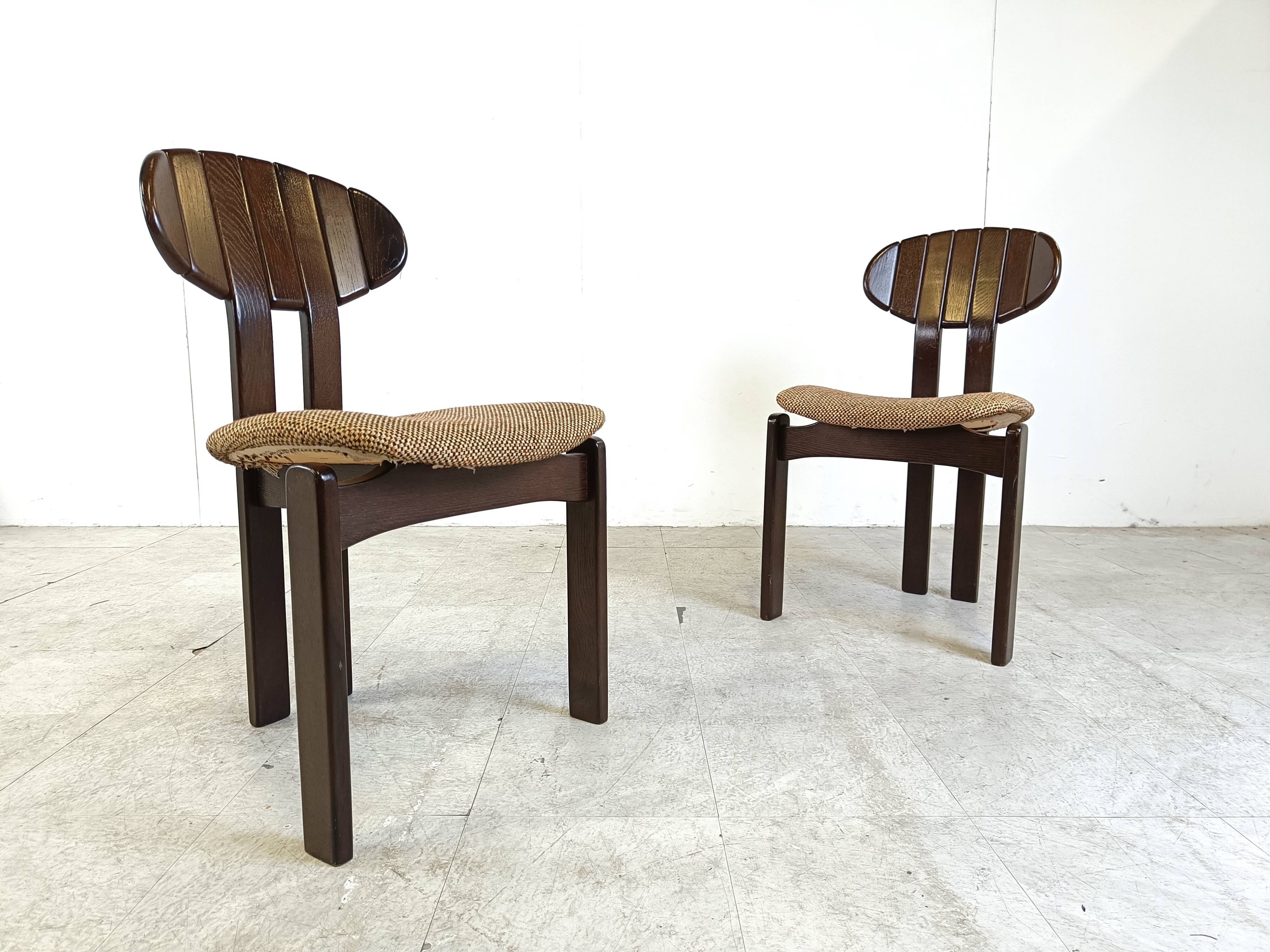 Vintage German wooden dining chairs, 1970s