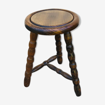 Tabouret tripode de Vacher vintage