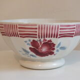 Vintage faceted bowl decorated with roses