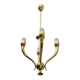 Art Deco Italian Brass Chandelier, 1940s