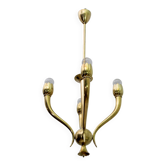 Lustre Art déco italien en laiton, années 1940