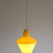 Early plastics cellulose pendant lamp by Atelier de recherche plastique and Rotaflex 1950s.