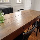 Old farm with 3 drawers table