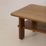 Table basse en Orme Massif par Alain Gaubert vintage Circa 1980
