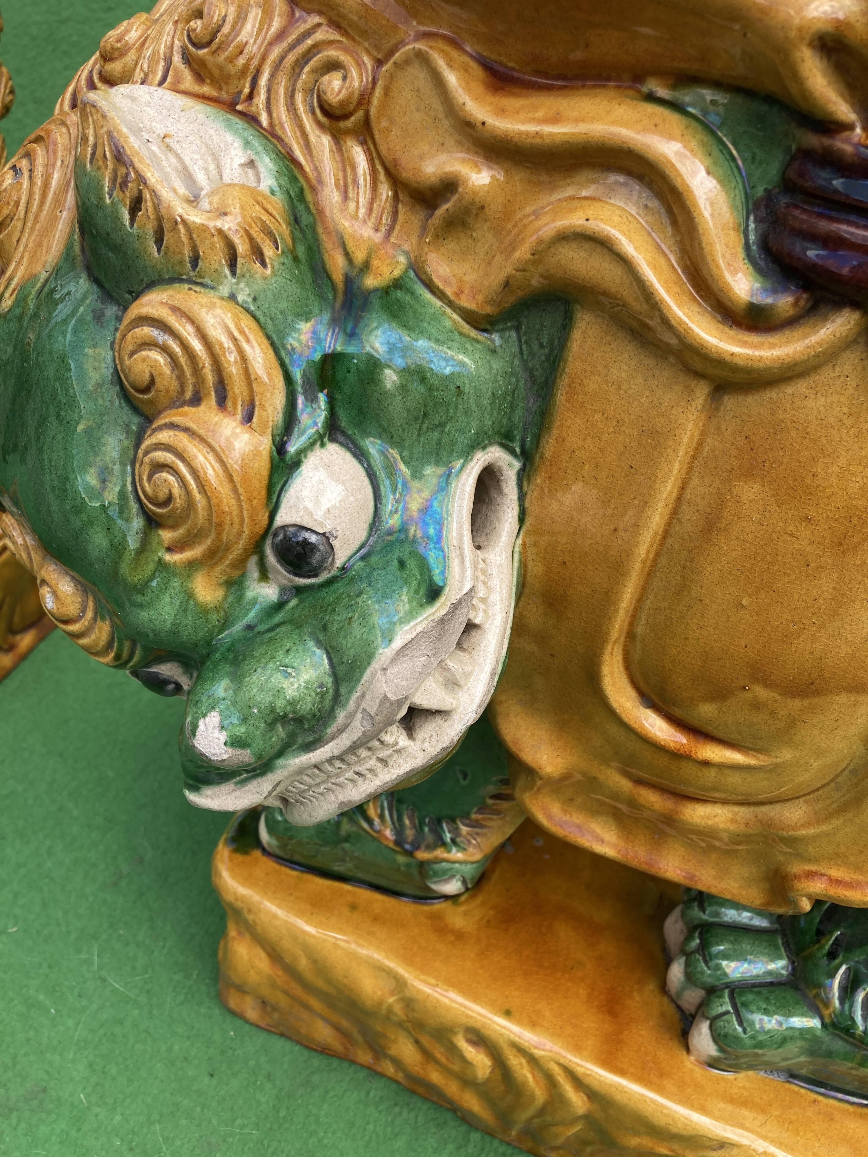 Foo dog garden pedestals or seats, Italy, mid-century
