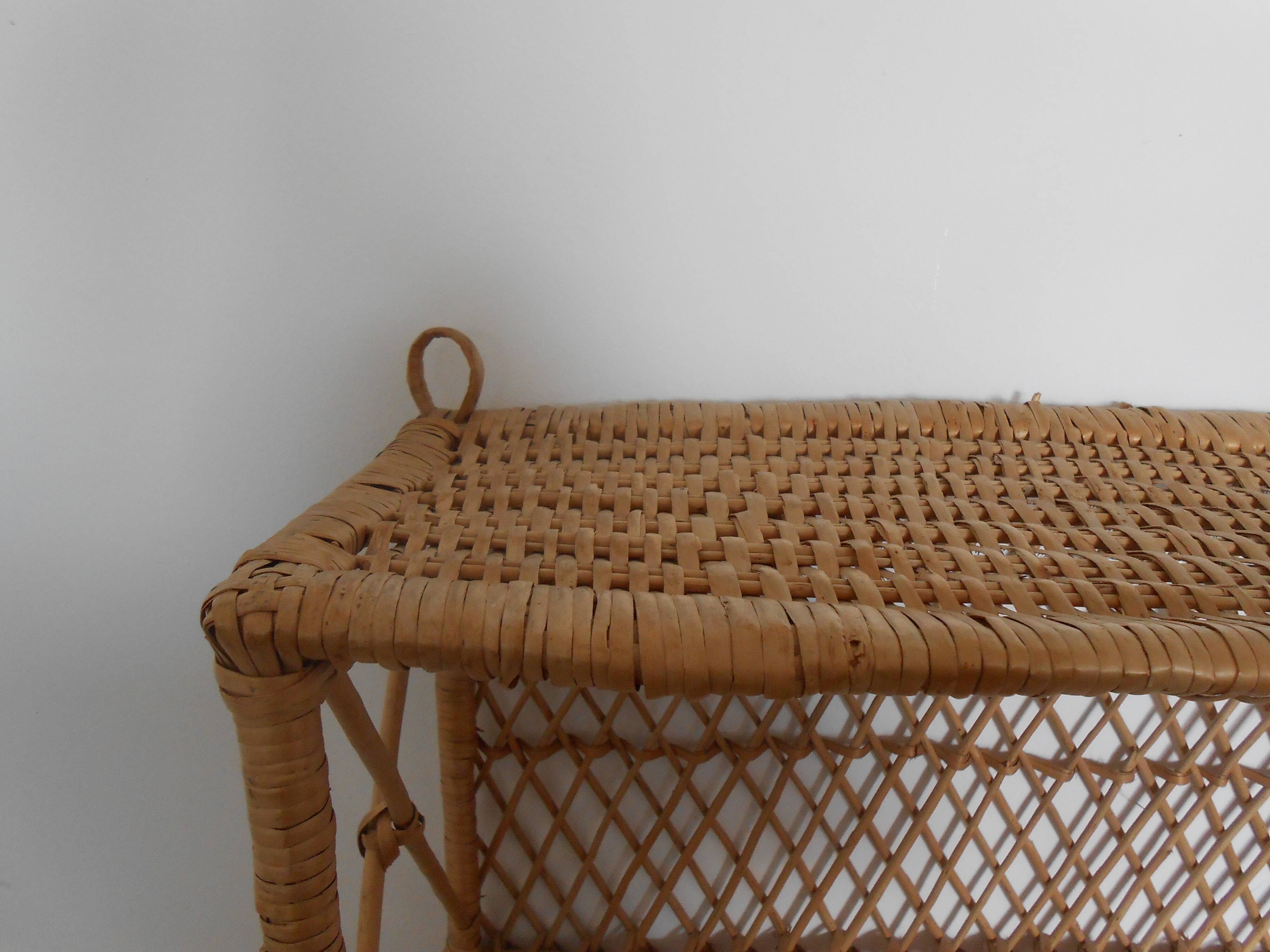 Rattan shelf