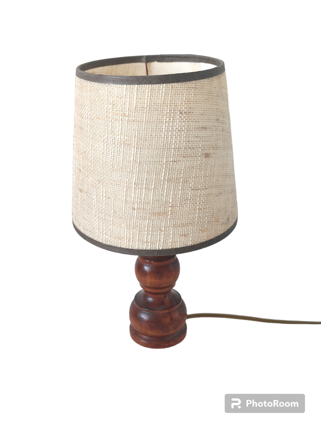 Vintage Japanese straw lamp