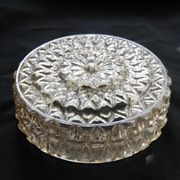Plafonnier rond en verre transparent ambré