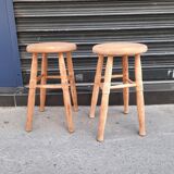 Pair of wooden stools