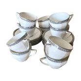 Set de 10 tasses service à café porcelaine art déco Marc Larcheveque