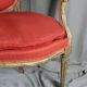 Louis XVI style cabriolet medallion armchair