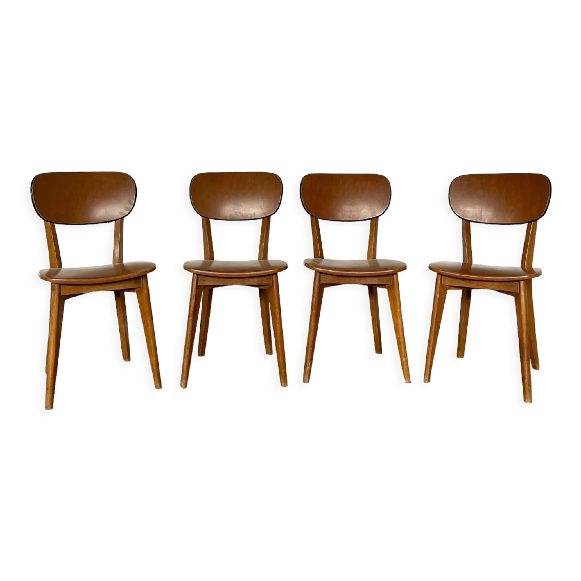 Série de 4 chaises bistrot années 60