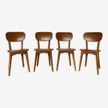 Series of 4 bistro chairs 60s