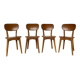 Série de 4 chaises bistrot années 60