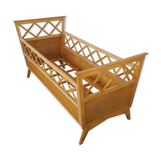 Vintage wooden child bed