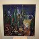 Tableau huile sur toile années 50 80/80