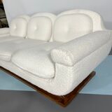 Mid-century White Art Deco sofa and armchair. Italy 1930s