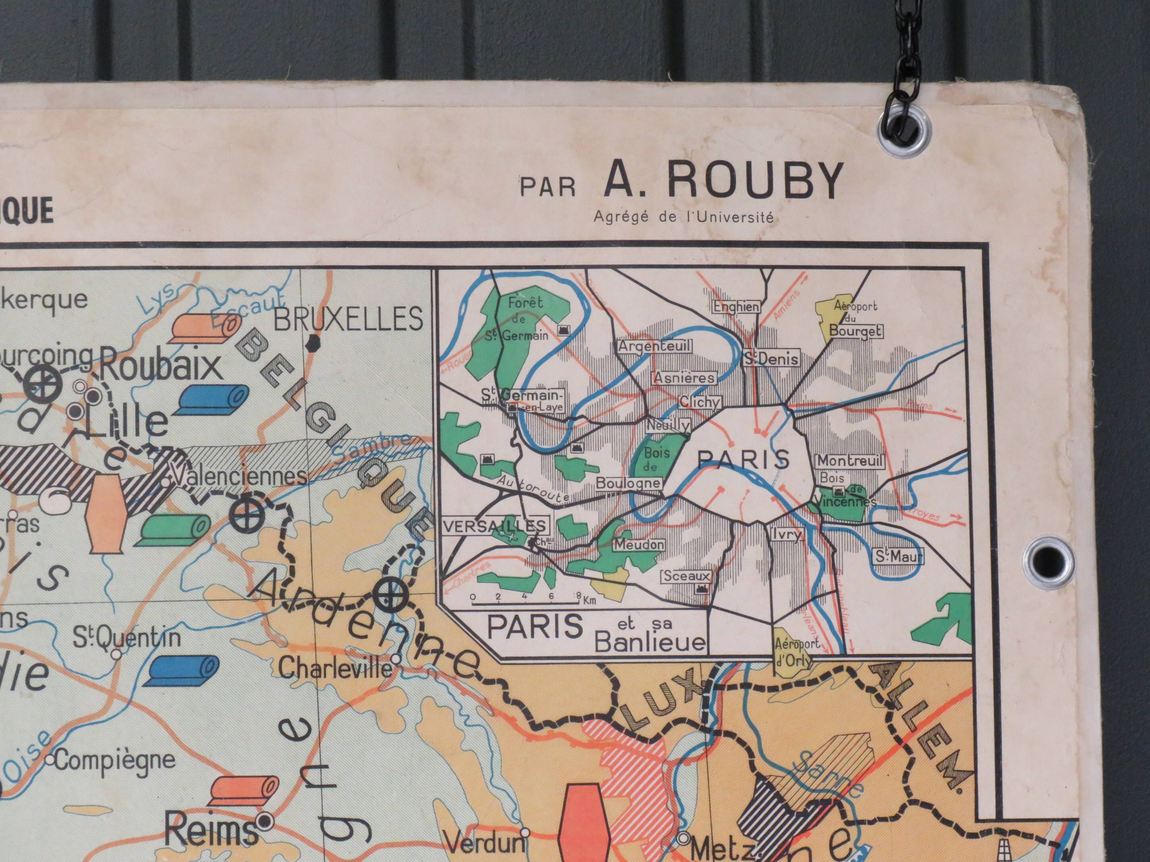 Old school map France/Paris No.48 Hatier edition