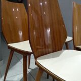 Rare set of 4 chairs Baumann 1960