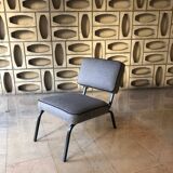 Vintage armchair from the 70s with angora fabric