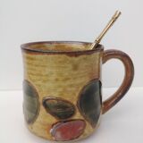 Vintage enameled ceramic mugs - Set of 4