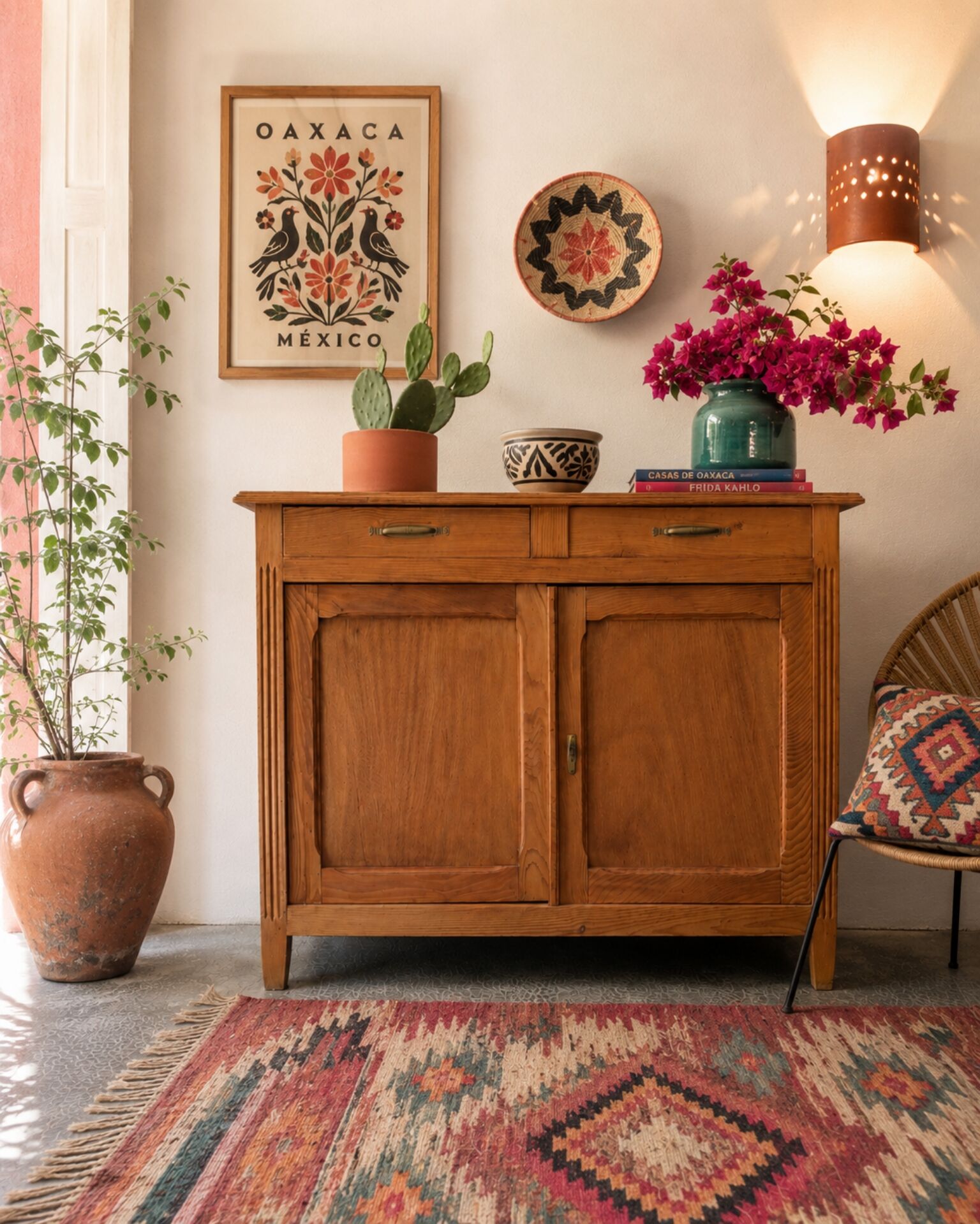 Antique solid wood sideboard – bohemian chic spirit