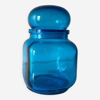 HENKEL vintage blue glass jar