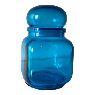 HENKEL vintage blue glass jar