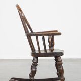 Early 19th century antique English Windsor children's rocking chair