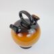 Ochre-orange ceramic jug signed under the base CP Claude Paci