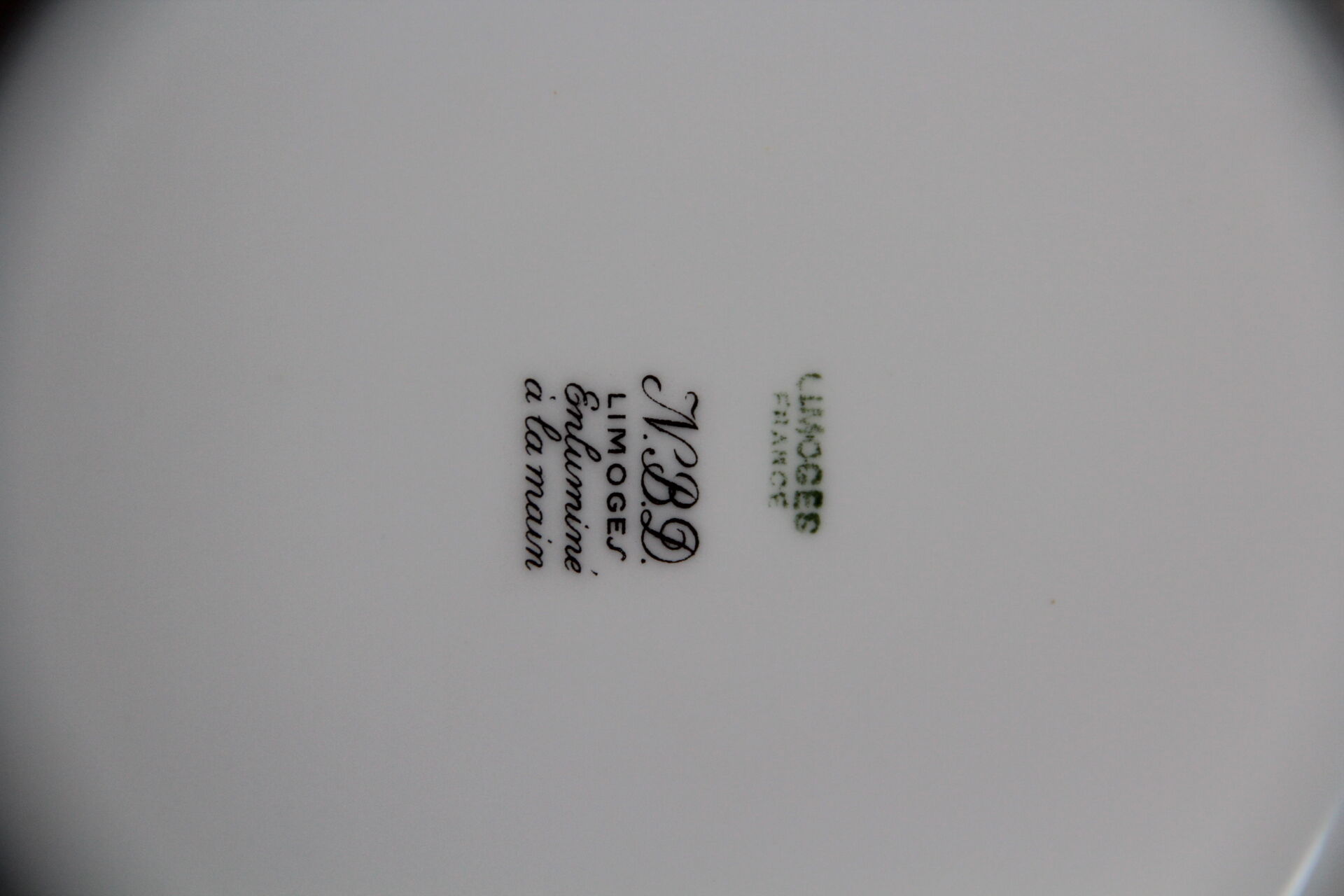 6 NBD Limoges dessert plates illuminated by hand