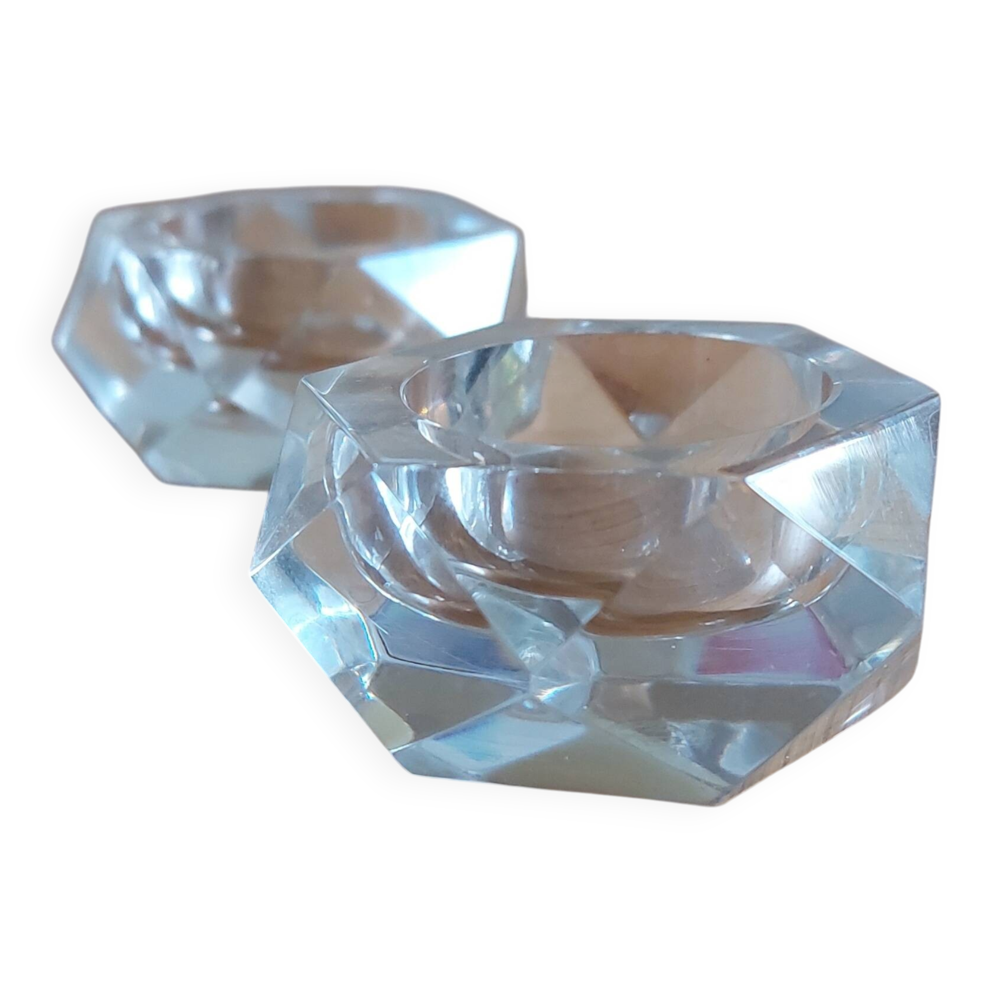 Paire de salières en cristal de Baccarat