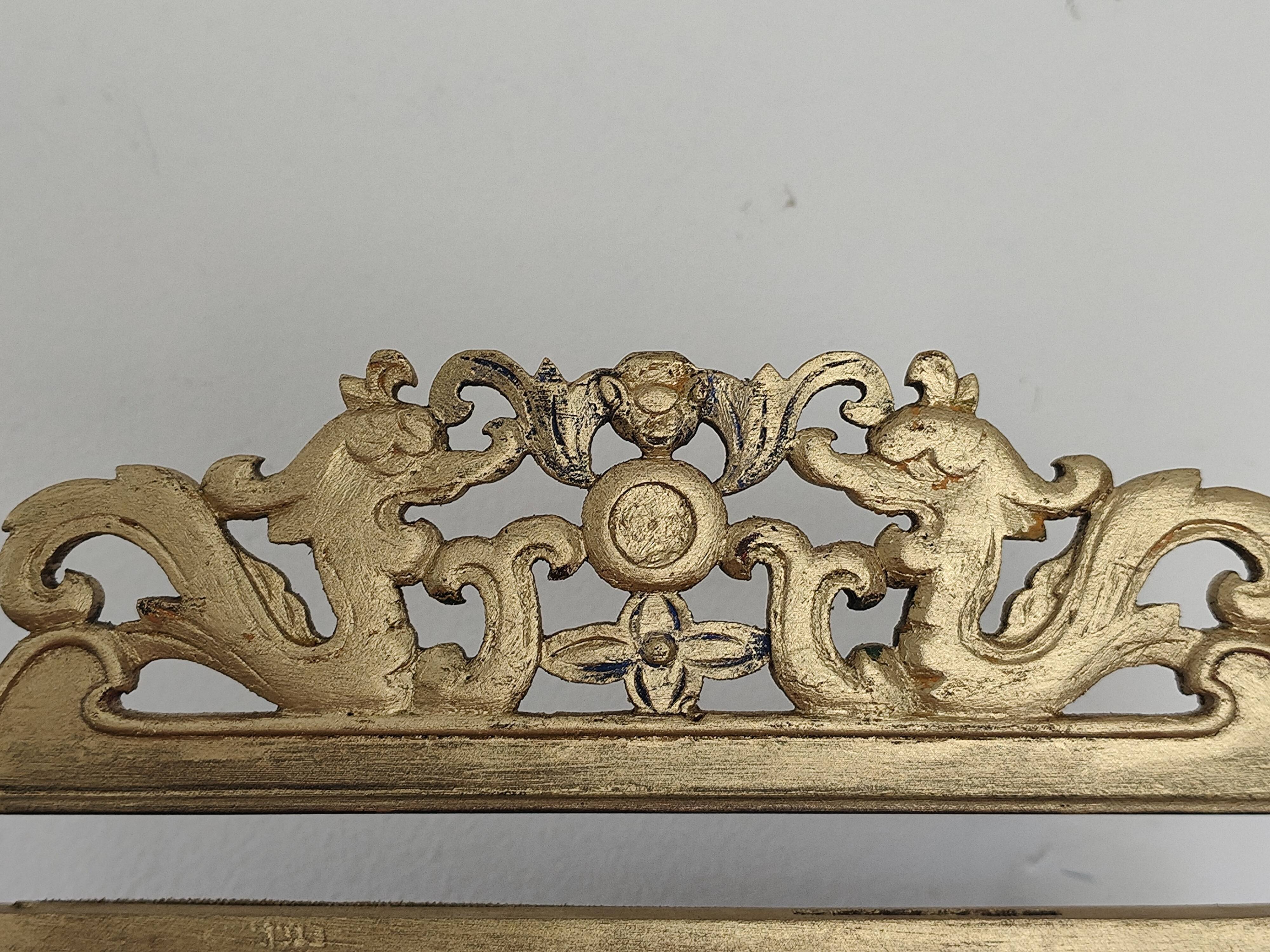 Antique wooden cheval mirror