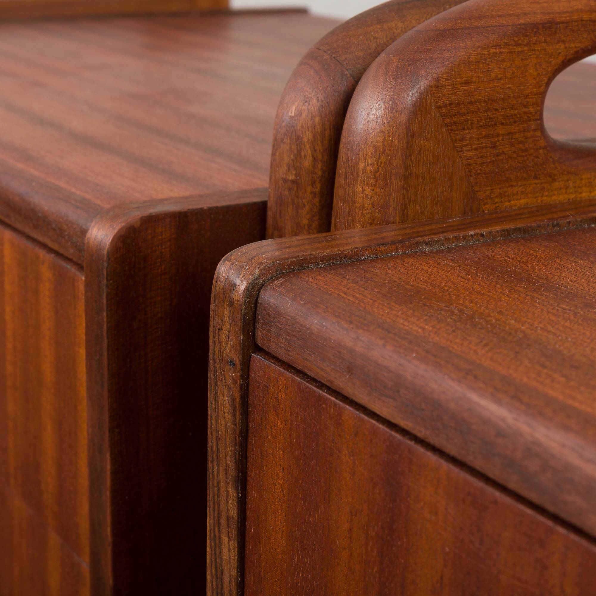 Paire de deux tables de chevet danoises attr. à Carl Aage Skov, Danemark, années 1960