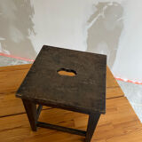 Tabouret bois vintage avec poignée