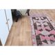 Vintage Turkish Oushak pink handmade wool runner rug 82x311