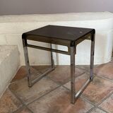 Side table. Chrome and plexiglass. 1970. Space age.
