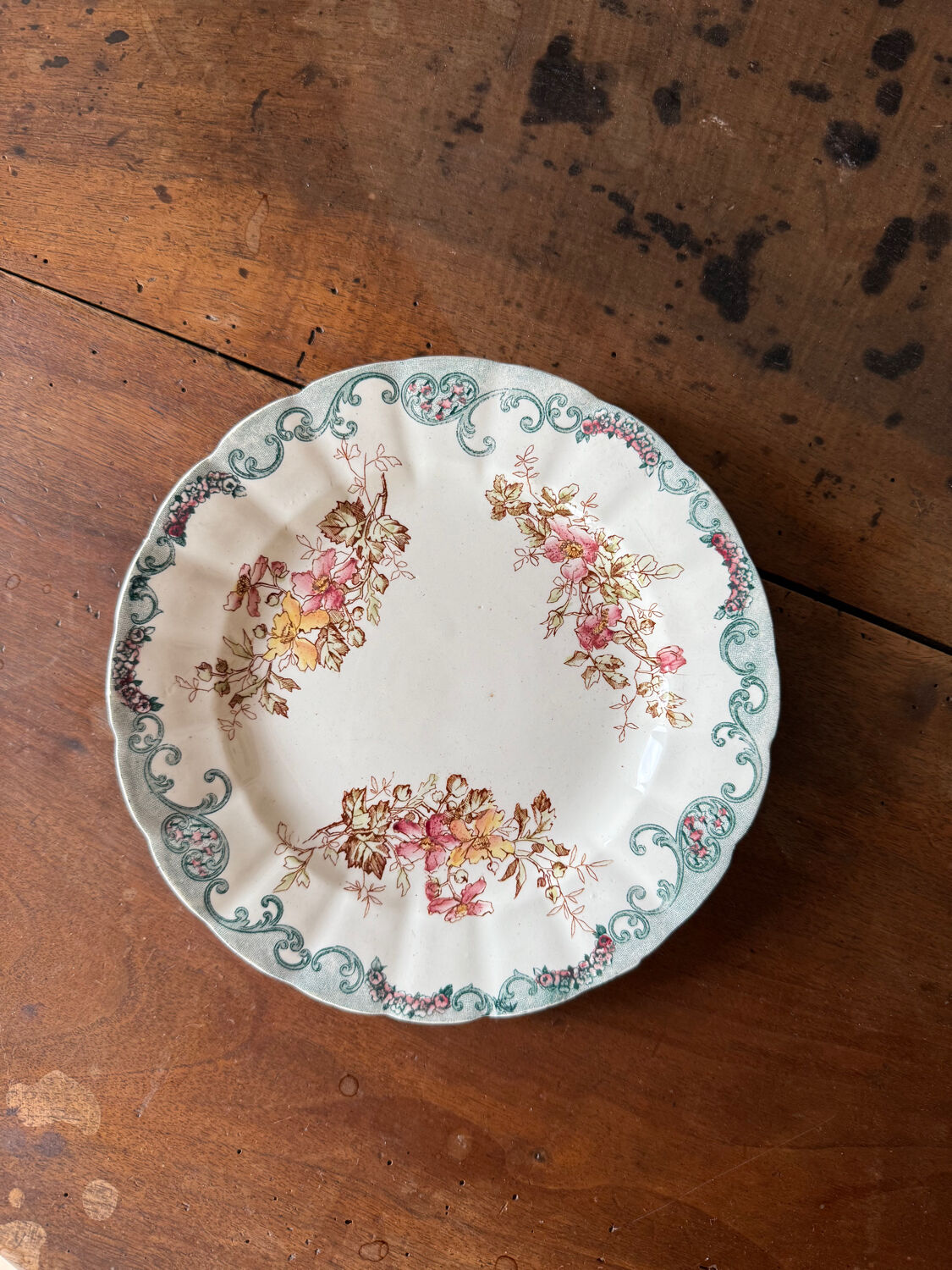 Antique plate Terre De Fer Boulenger - Choisy Le Roi