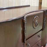 English art deco oak bar