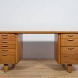 Art Deco Oak Freestanding Desk by Gunnar Ericsson for Facit AB Buromöbel