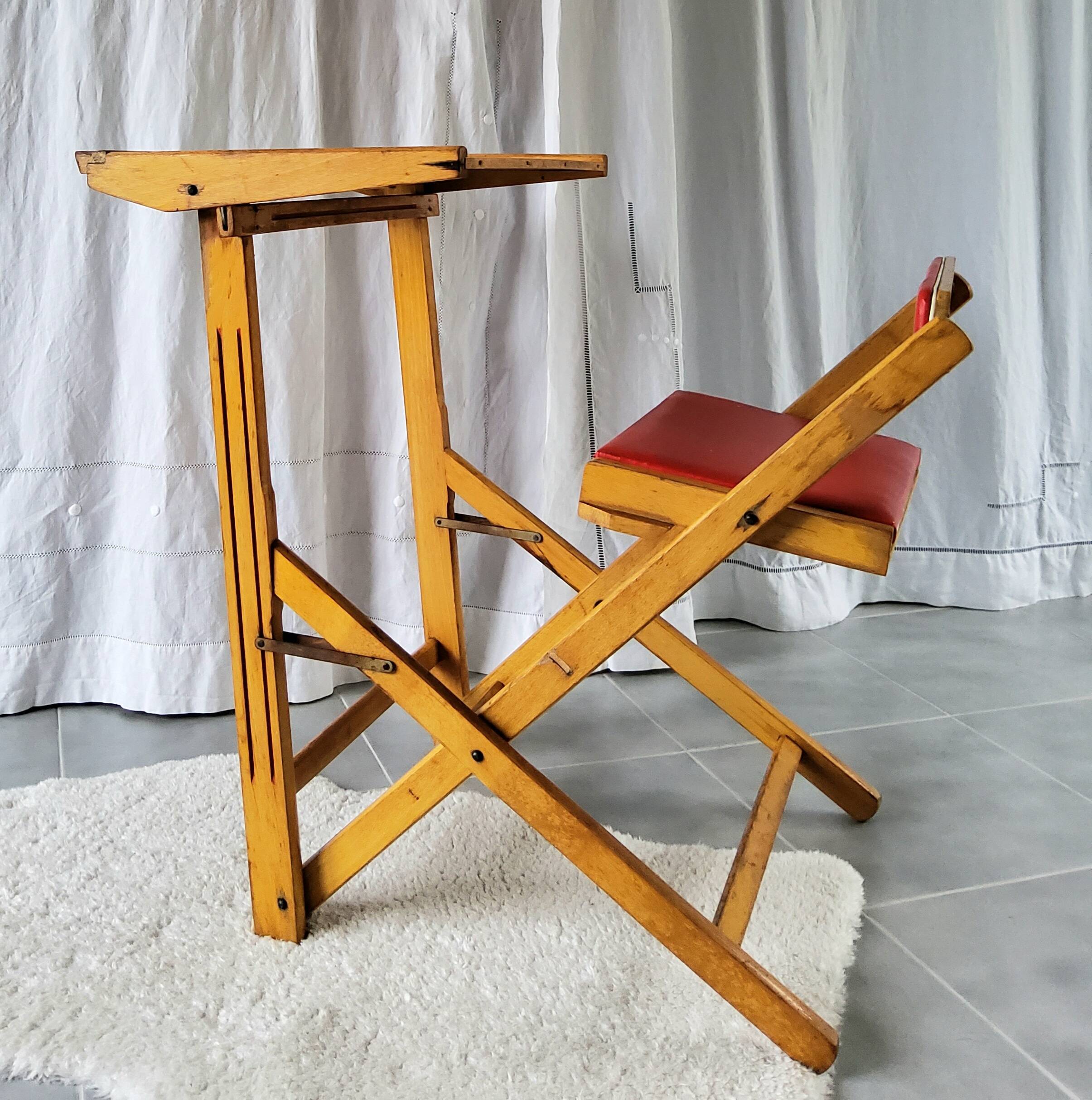 1950s folding school desk