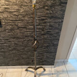 Brutalist tripod floor lamp in wrought iron