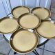 Set of 6 flat plates in vintage stoneware 70s
