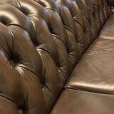 Brown leather Chesterfield vintage Sofa